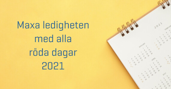Reklambild om röda dagar 2021.